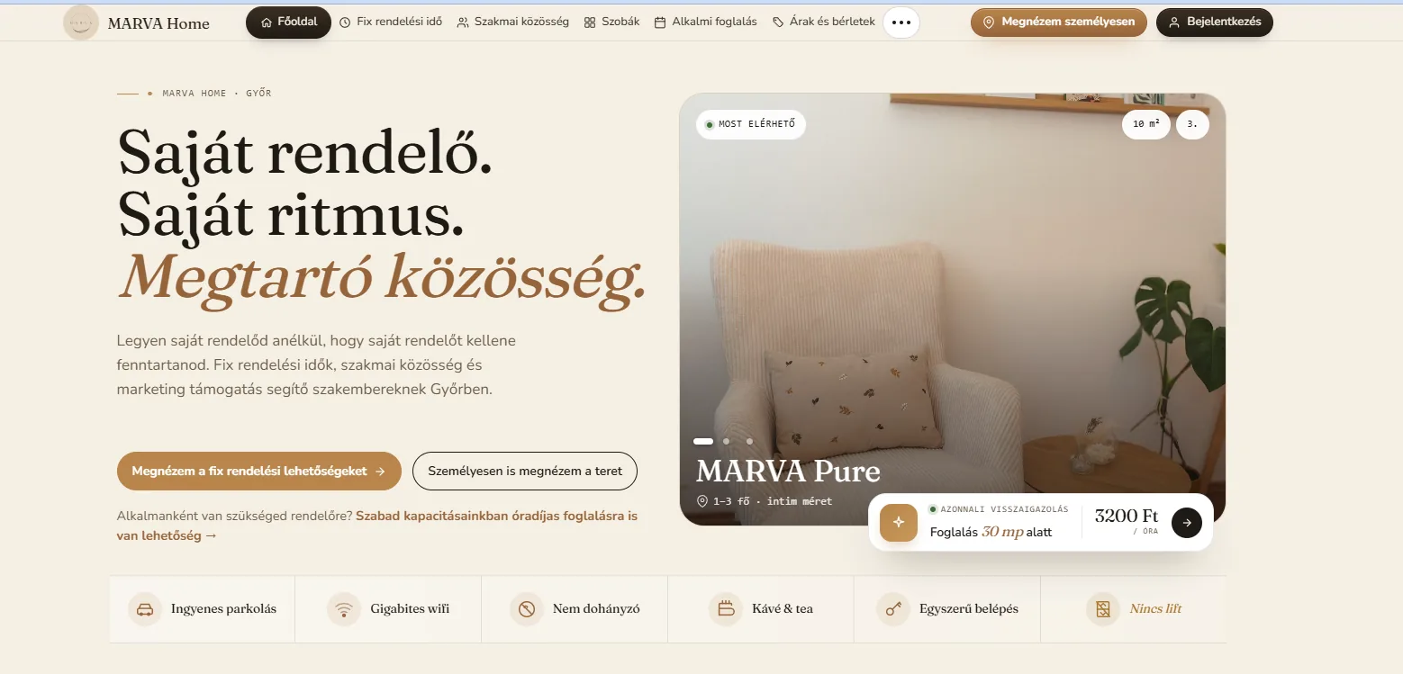 MARVA Home — referencia